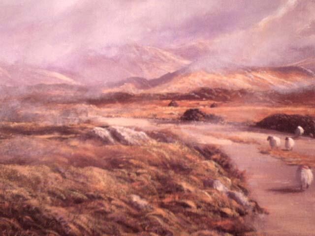 Painting titled "inagh valley" by Cathal O Malley, Original Artwork