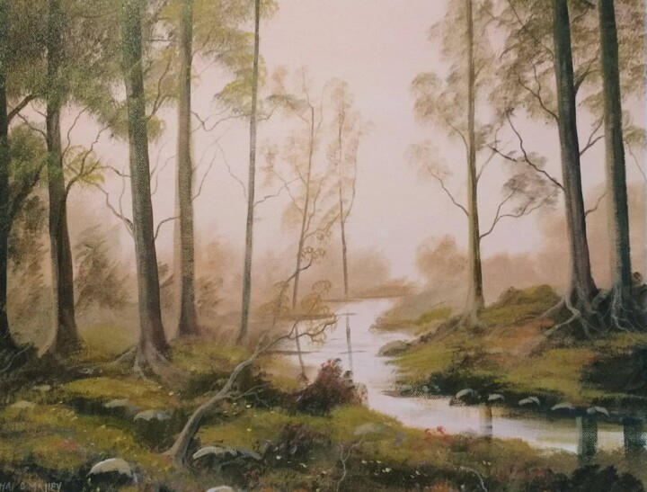 Pintura titulada "forest light 2018" por Cathal O Malley, Obra de arte original, Acrílico