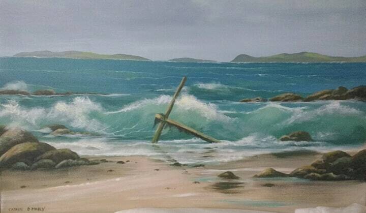 Peinture intitulée "anchor beach ,aughr…" par Cathal O Malley, Œuvre d'art originale, Acrylique