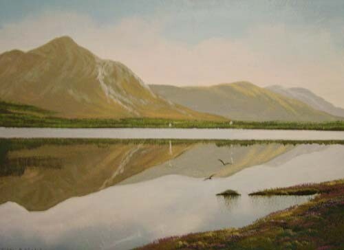 Painting titled "inagh reflections" by Cathal O Malley, Original Artwork