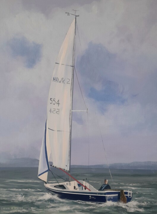 Painting titled "Sailing west" by Cathal O Malley, Original Artwork, Acrylic