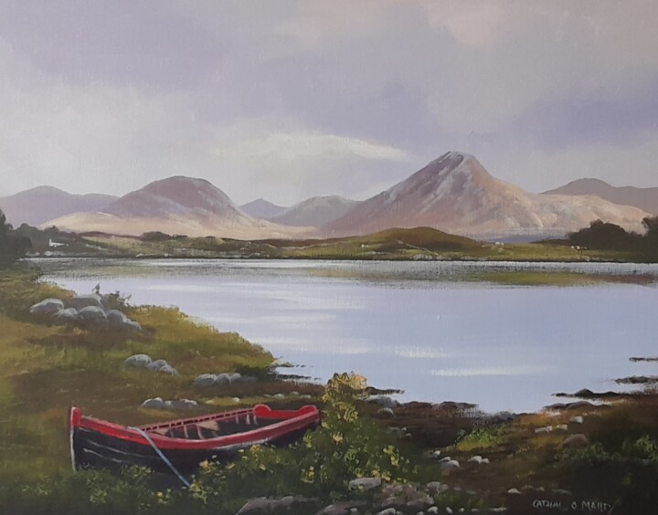 「Derryinver  boat」というタイトルの絵画 Cathal O Malleyによって, オリジナルのアートワーク, アクリル