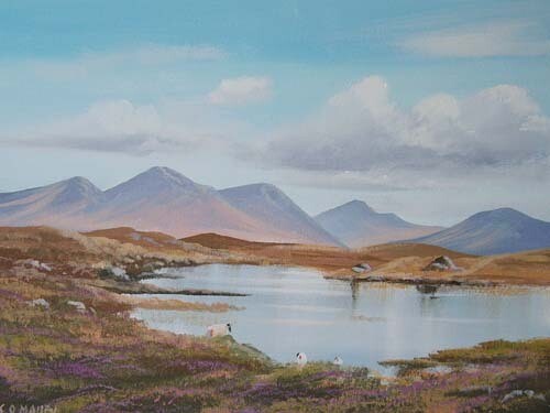 Painting titled "connemara bogland" by Cathal O Malley, Original Artwork