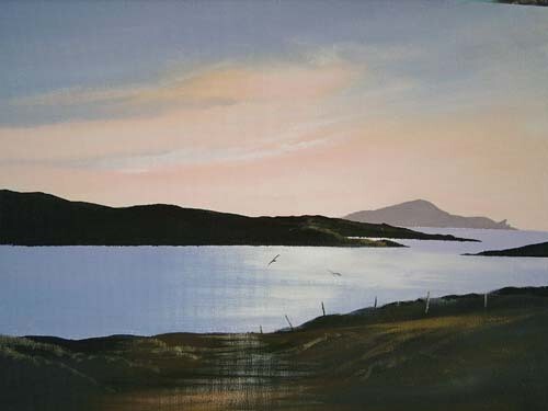 Painting titled "omey bay" by Cathal O Malley, Original Artwork