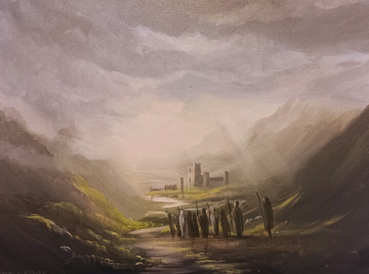 Pittura intitolato "Druids valley" da Cathal O Malley, Opera d'arte originale, Acrilico
