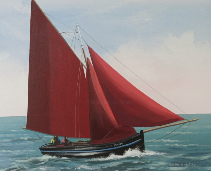 Malerei mit dem Titel "Naoimh Cronin,Galwa…" von Cathal O Malley, Original-Kunstwerk, Acryl