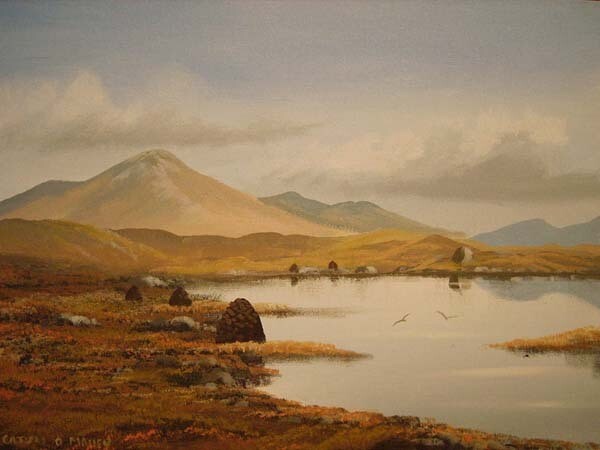 Painting titled "connemara bogland" by Cathal O Malley, Original Artwork