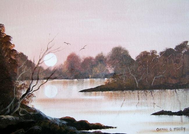 Painting titled "CONNEMARA SUNSET" by Cathal O Malley, Original Artwork