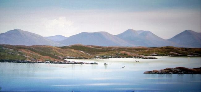 Картина под названием "connemara view" - Cathal O Malley, Подлинное произведение искусства