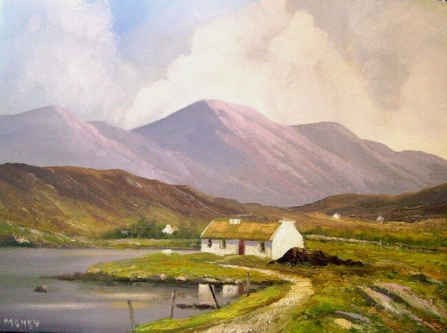 绘画 标题为“connemara cottage” 由Cathal O Malley, 原创艺术品