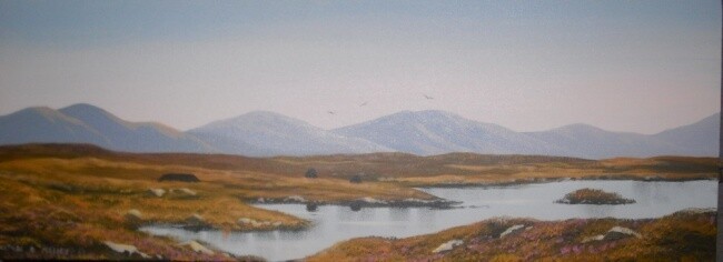 Painting titled "road to roundstone" by Cathal O Malley, Original Artwork