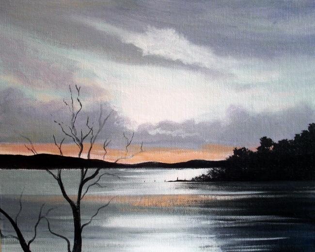 Painting titled "winter light connem…" by Cathal O Malley, Original Artwork