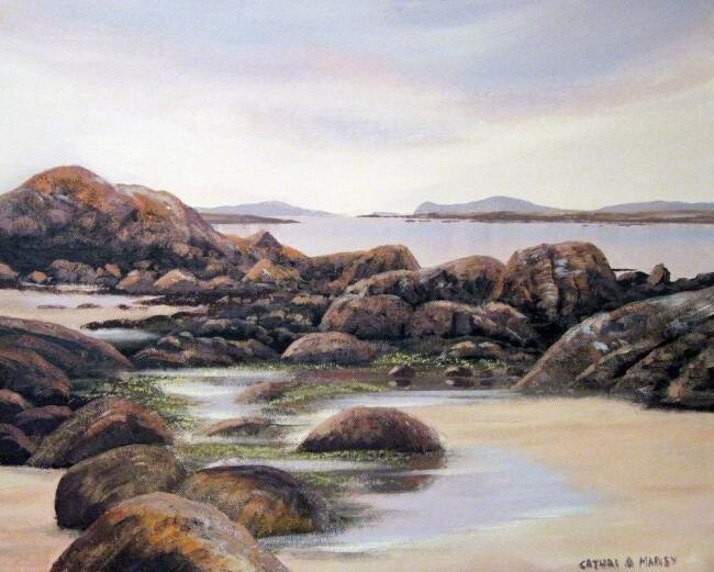 Painting titled "rossidilisk beach" by Cathal O Malley, Original Artwork