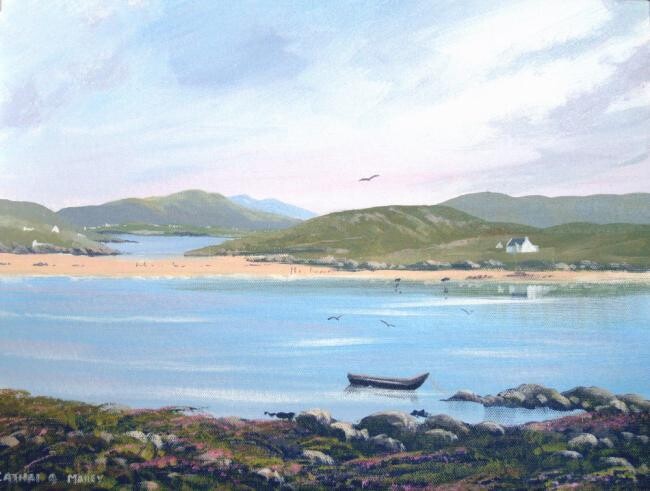 Painting titled "omey view" by Cathal O Malley, Original Artwork