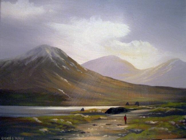 Painting titled "sun showers connema…" by Cathal O Malley, Original Artwork