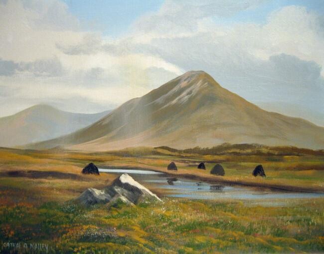 Schilderij getiteld "diamond hill" door Cathal O Malley, Origineel Kunstwerk