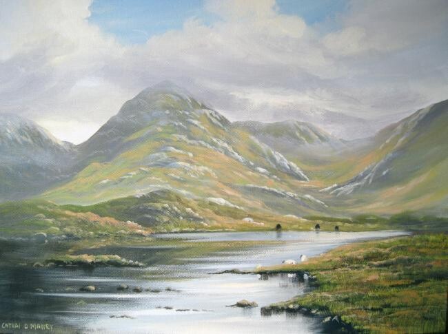 Pintura intitulada "connemara springtim…" por Cathal O Malley, Obras de arte originais