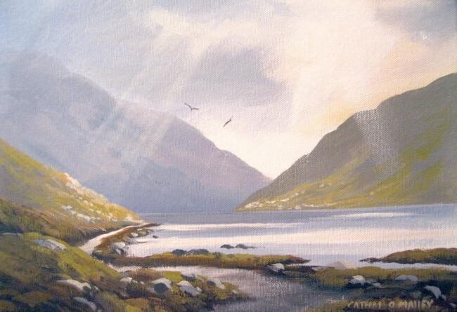 Pintura intitulada "killary spring light" por Cathal O Malley, Obras de arte originais