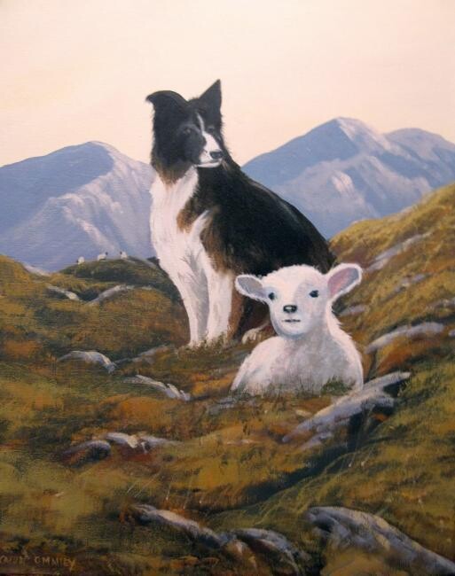 Painting titled "the lost sheep" by Cathal O Malley, Original Artwork