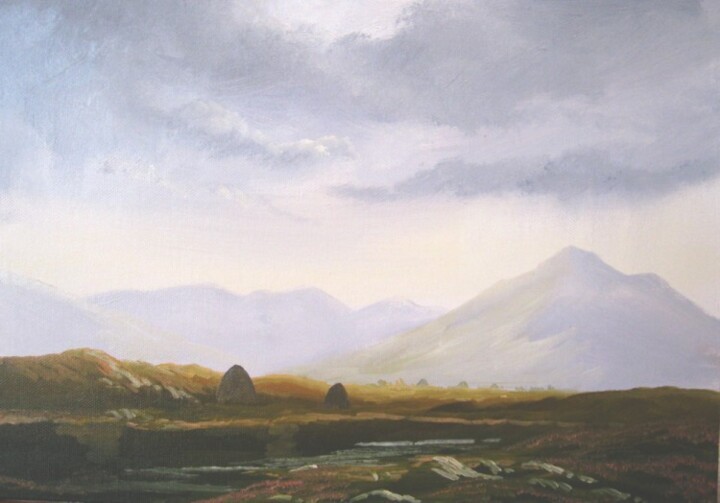 Painting titled "bogland light" by Cathal O Malley, Original Artwork