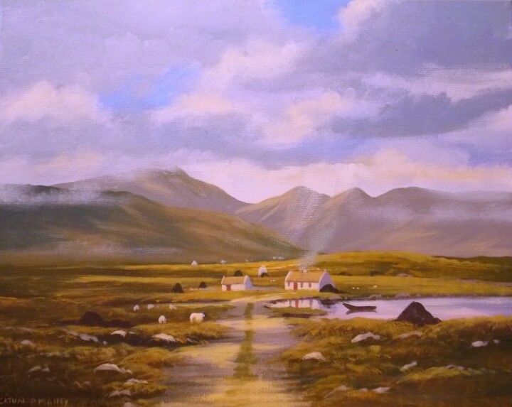 Painting titled "cottage-in-mayo.jpg" by Cathal O Malley, Original Artwork