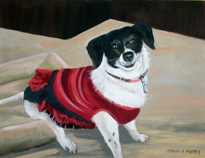 Painting titled "deborahs-dog.jpg" by Cathal O Malley, Original Artwork