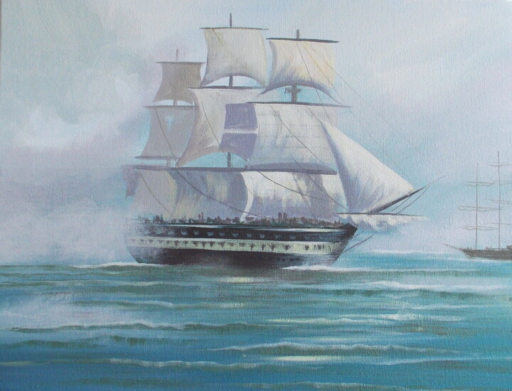 Painting titled "out of the fog" by Cathal O Malley, Original Artwork
