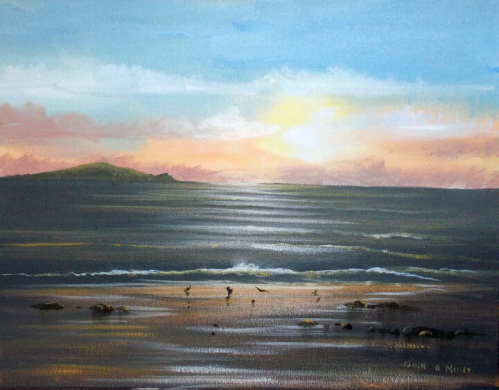 Painting titled "cruagh  islannd sun…" by Cathal O Malley, Original Artwork