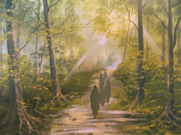 Malerei mit dem Titel "march of the druids" von Cathal O Malley, Original-Kunstwerk