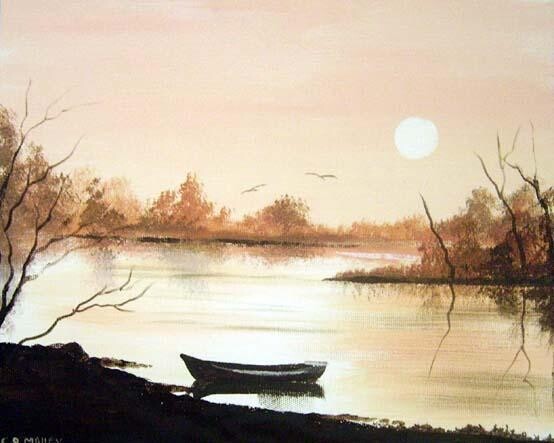 Pintura intitulada "summer evening" por Cathal O Malley, Obras de arte originais