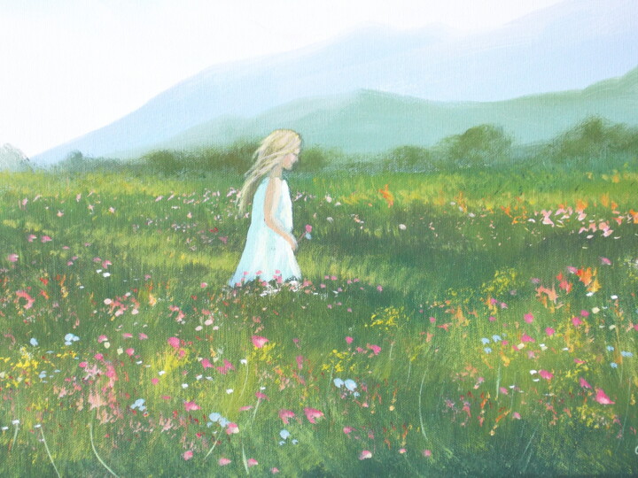 Malarstwo zatytułowany „summer girl” autorstwa Cathal O Malley, Oryginalna praca, Akryl