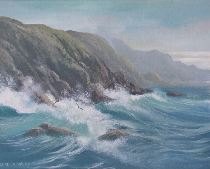 Painting titled "The wild connemara…" by Cathal O Malley, Original Artwork, Acrylic
