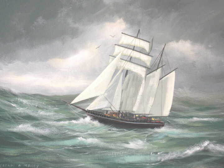 Malerei mit dem Titel "stormy-seas-2016.jpg" von Cathal O Malley, Original-Kunstwerk, Acryl