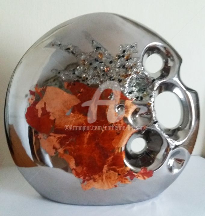 Design intitulée "Vase "les bulles"" par Catherine Bosser, Œuvre d'art originale