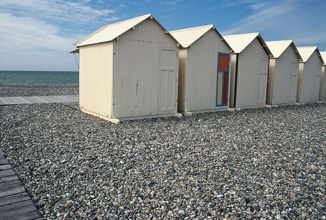Photography titled "Cayeux. Cabines de…" by Catherine Boutin, Original Artwork