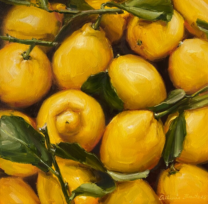 绘画 标题为“Лимоны” 由Катерина Брайко, 原创艺术品, 油