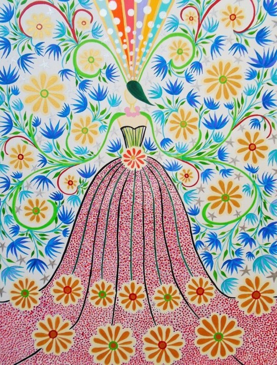 Peinture intitulée "Série : Femme lumiè…" par Catherine Chantilly, Œuvre d'art originale, Acrylique