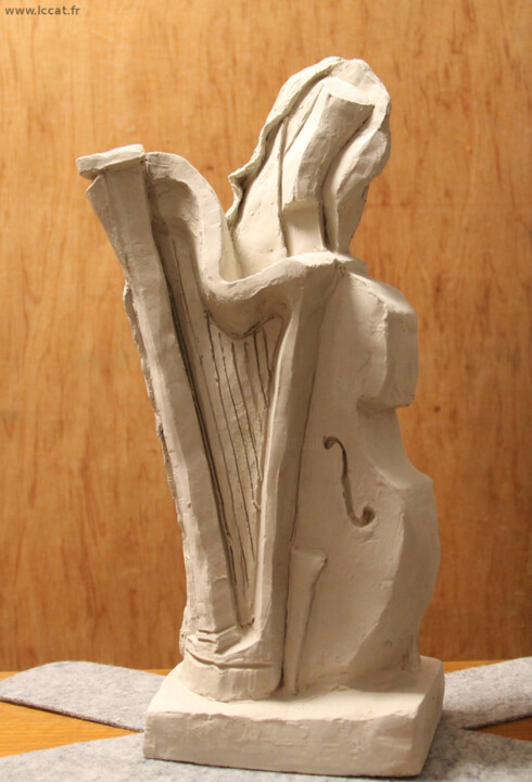 Sculpture intitulée "Mus'ic" par Catherine Costet (Lccat), Œuvre d'art originale, Argile