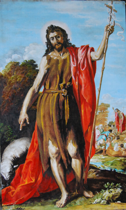 Painting titled "st-jjean-baptiste.j…" by Catherine Digue - Turpin, Original Artwork, Gouache