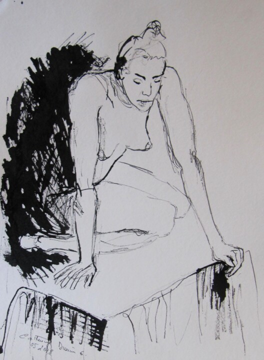 Drawing titled "#artistsupportpledg…" by Catherine Drouin-Goutal, Original Artwork, Ink