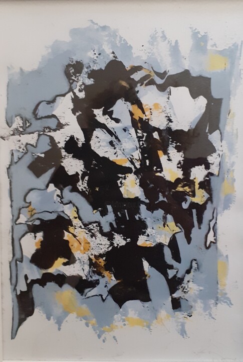 Pittura intitolato "Abstrait hiver n° 3" da Catherine Dufrene (Katy), Opera d'arte originale, Acrilico