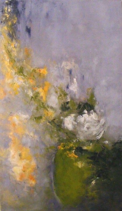 Malarstwo zatytułowany „Composition florale…” autorstwa Catherine Dufrene (Katy), Oryginalna praca, Olej