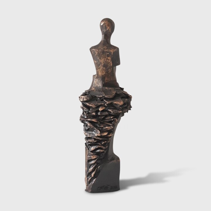 Sculpture titled "Spiritualité" by Catherine Fouvry Leblois (Catef), Original Artwork, Clay