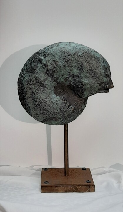 Sculpture intitulée "Fossile Hurlant" par Catherine Gardon, Œuvre d'art originale, Métaux