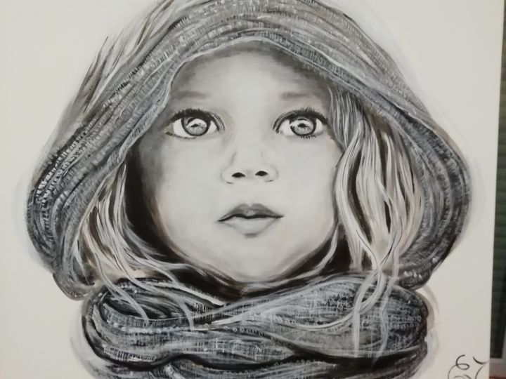 绘画 标题为“petite afghan” 由Catherine Journaud, 原创艺术品, 丙烯