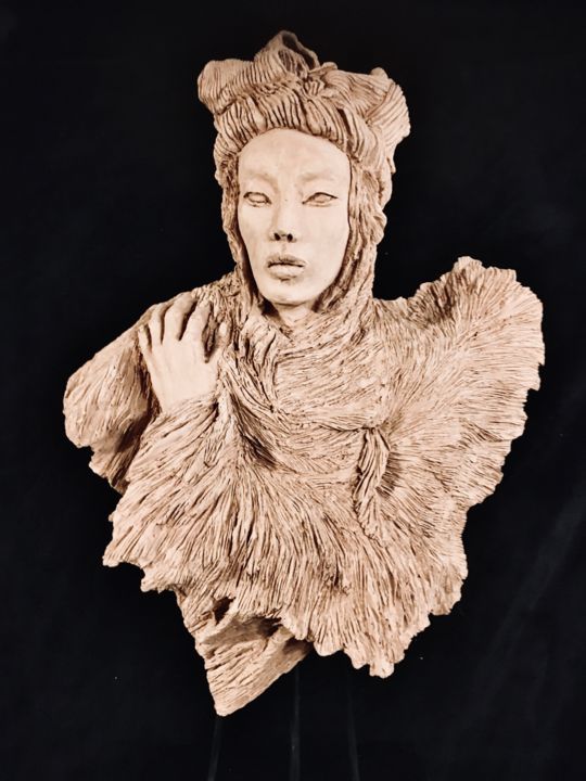 Sculpture titled "L'HISTOIRE" by Catherine Lesueur (C.Lesueur), Original Artwork, Terra cotta