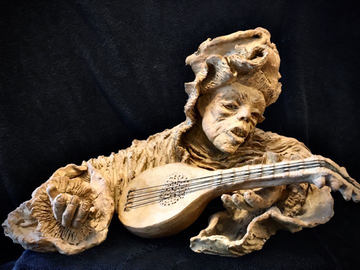 Scultura intitolato "LE LUTH" da Catherine Lesueur (C.Lesueur), Opera d'arte originale, Ceramica