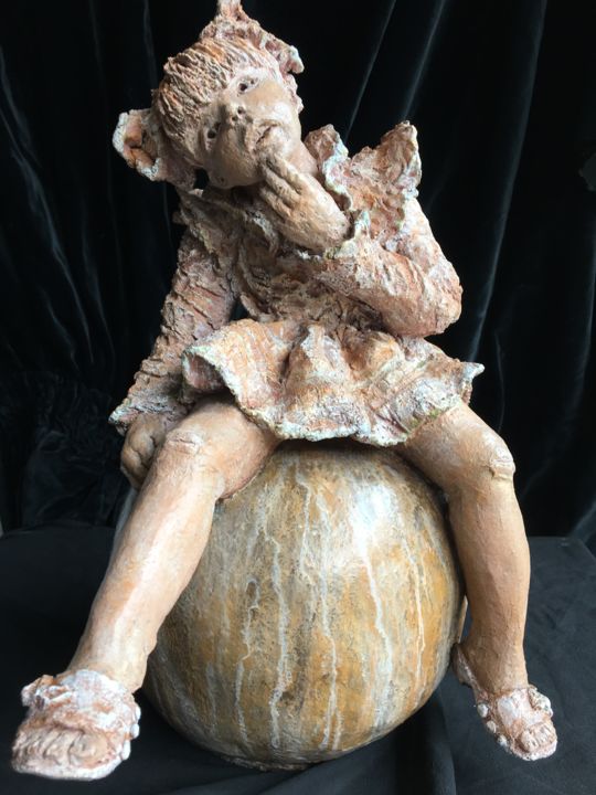 Sculpture intitulée "angelique" par Catherine Lesueur (C.Lesueur), Œuvre d'art originale, Céramique