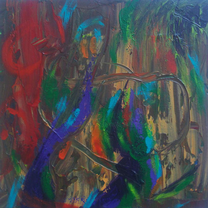 Картина под названием "Monet 2" - Catherine Maddens, Подлинное произведение искусства, Акрил Установлен на Деревянная рама д…