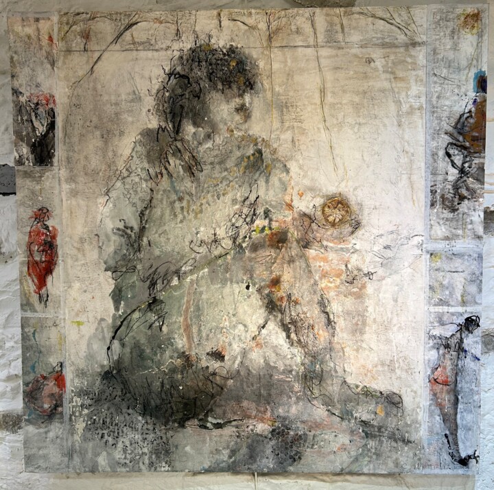 Peinture intitulée "PREDELLE" par Catherine Monmarson, Œuvre d'art originale, Acrylique